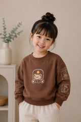 Bear Patch Brown Sweatshirt