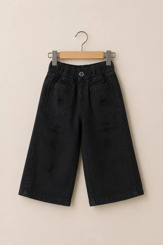 Midnight Wide-Leg Denim Pants
