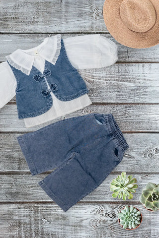 Classic Denim Bow Co-ord Set