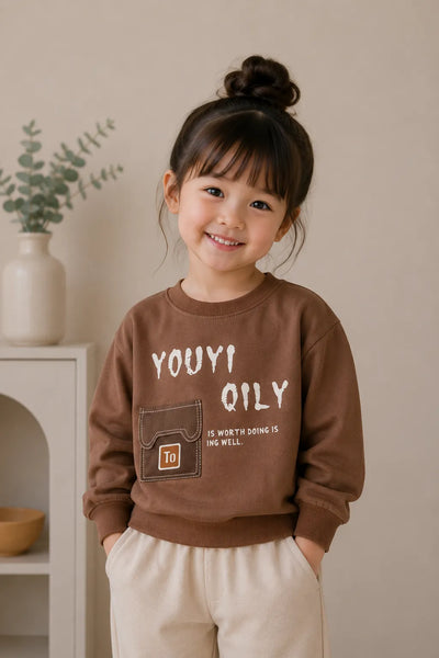 Urban Text Brown Sweatshirt