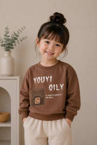 Urban Text Brown Sweatshirt