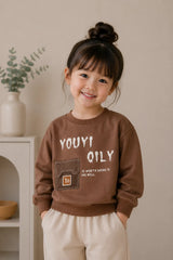 Urban Text Brown Sweatshirt