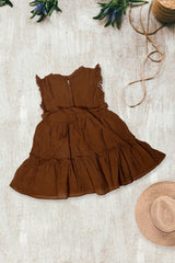 Chocolate Brown Ruffle Tier Baby Dress