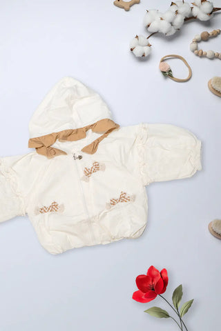 Snowflake Bow Hooded Jacket