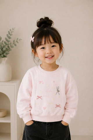 Pastel Charm Bow Sweatshirt