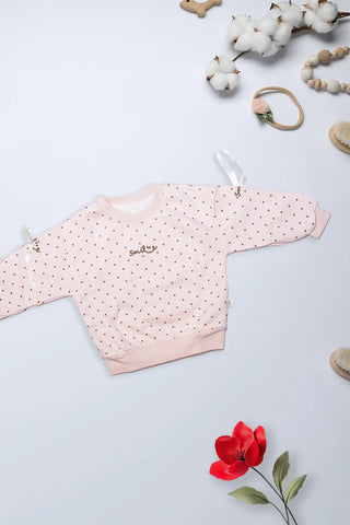 Blush Dot Smile Sweatshirt