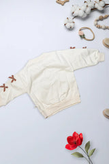 Heart Bow Cream Sweatshirt