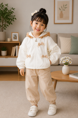 Snowflake Bow Hooded Jacket