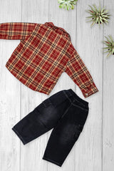 Rustic Plaid Denim Co-ord Set