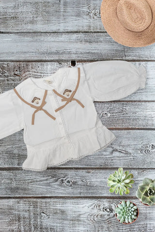 Sweet Bow Collar Baby Top