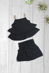 Midnight Bloom Frill Co-ord Set