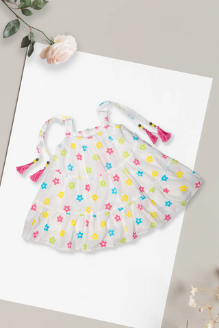 Pastel Flower Tier Dress
