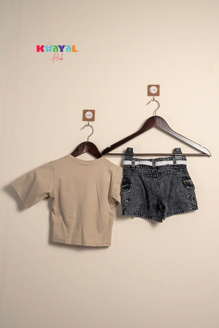 Black Denim+T Shirt