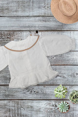 Sweet Bow Collar Baby Top