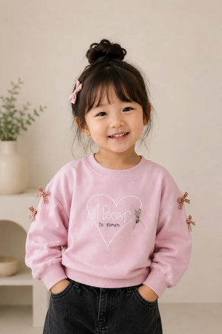 Hi Bear Bow Sleeve Sweatshirt
