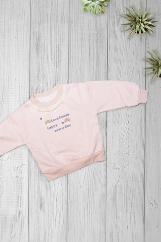 Love House Frill Pink Sweatshirt