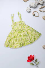 Lime Blossom Tie-Shoulder Dress