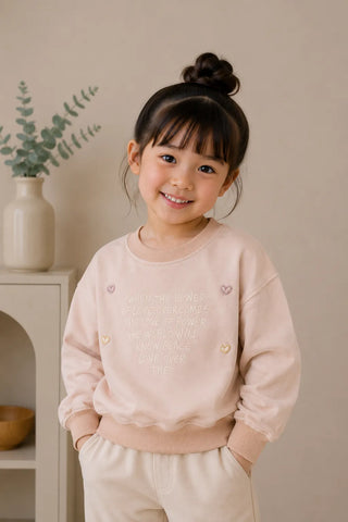 Love Quote Beige Sweatshirt