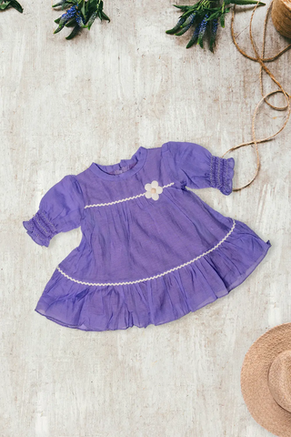 Lavender Bloom Ruffle Dress