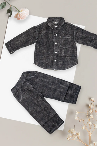 Black Denim Co-ord Set