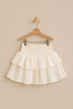 Ivory Layered Ruffle Skirt
