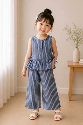 Denim Stripe Co-Ord Set