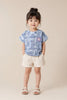 Blue Checked Star Patch Top for Girls