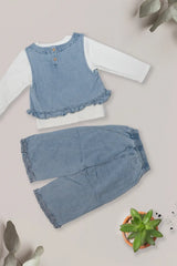 Denim Bow Baby Co-ord Set