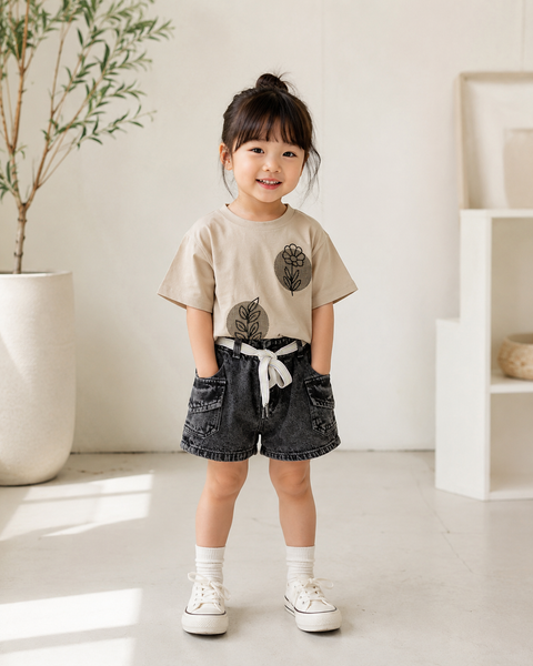 Black Denim+T Shirt