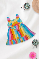 Rainbow Breeze Ruffle Dress