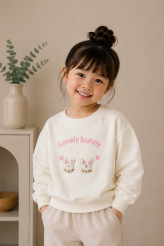 Lovely Bunny Cream Sweatshirt