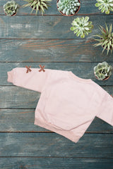 Hi Bear Ribbon Sleeve Sweatshirt