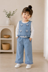 Denim Bow Baby Co-ord Set