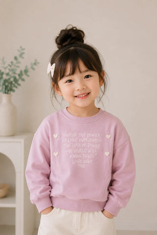 Heart Quote Pink Sweatshirt